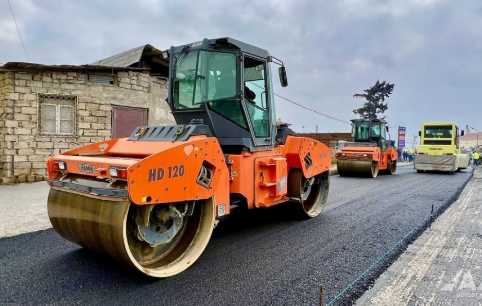 “Baksol yolu”nun 1100 metrlik hissəsində təmir işləri davam etdirilir