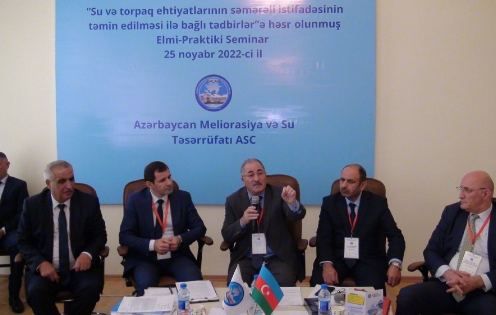 Saatlıda su və torpaq ehtiyatlarından səmərəli istifadəyə həsr olunan elmi-praktiki seminar keçirilib