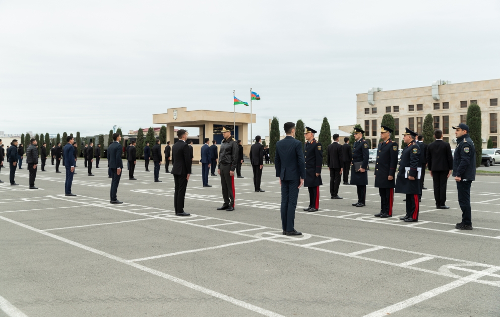 Daha 30 Vətən müharibəsi iştirakçısı və 1 şəhid ailəsinin üzvü polis orqanlarında xidmətə qəbul olundu