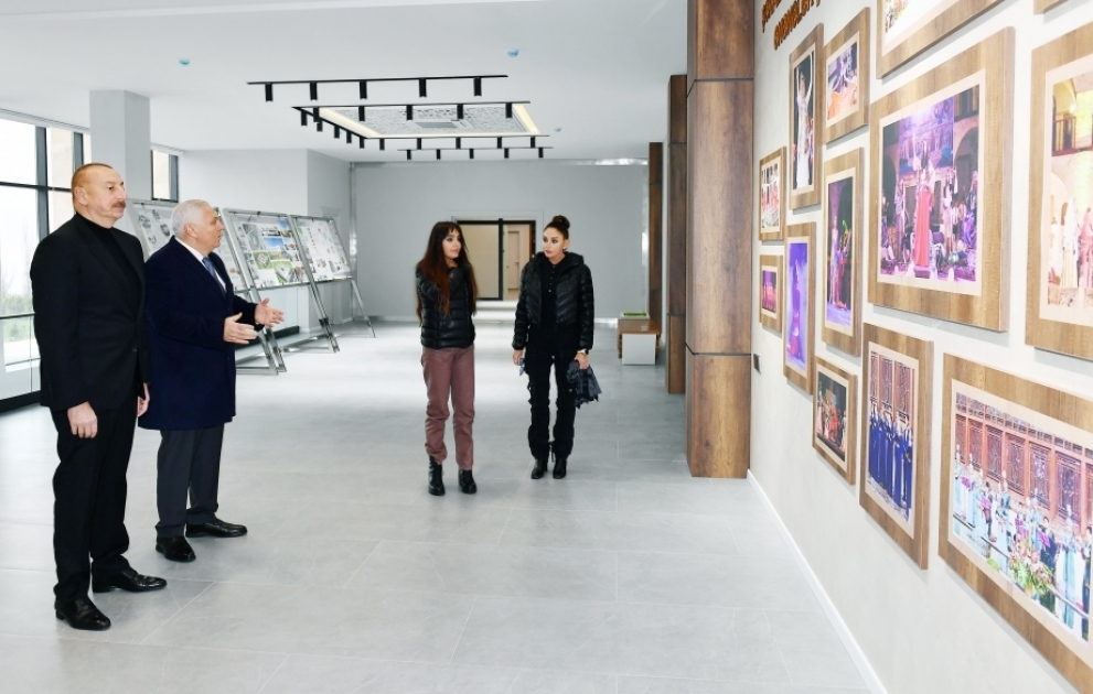 President Ilham Aliyev viewed conditions created in new administrative building of Shaki City Executive Authority