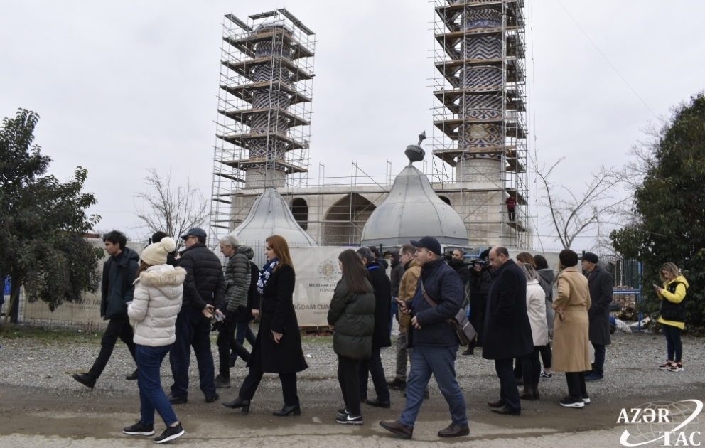Mədəni irsin qorunmasına dair Beynəlxalq konfransın nümayəndə heyəti Ağdamda erməni barbarlığının şahidi olub