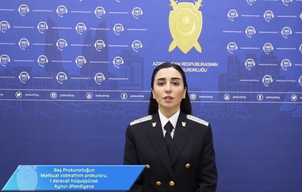 Baş Prokurorluq ictimaiyyətə videomüraciət edib