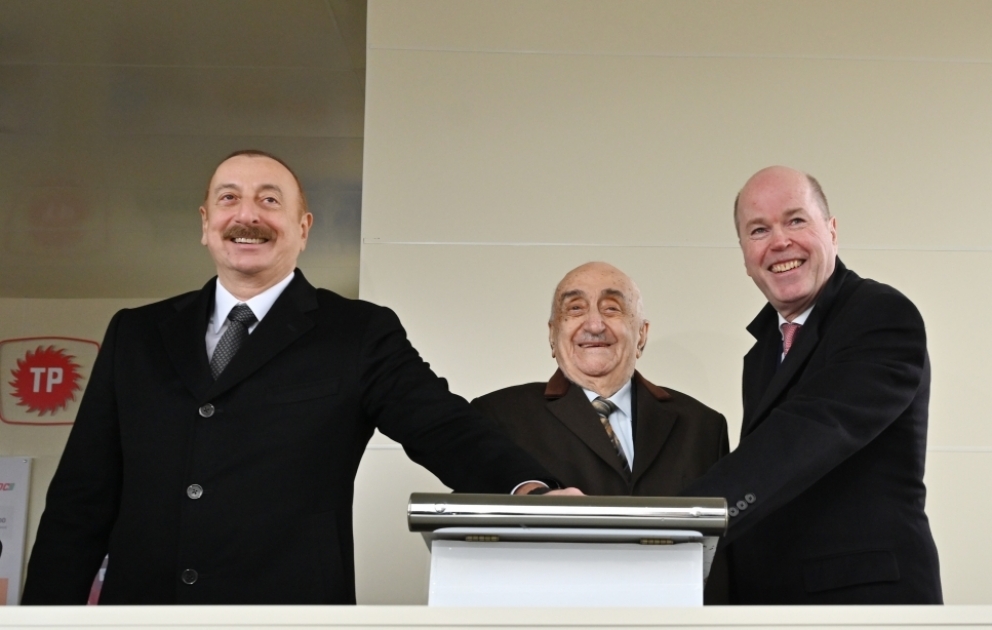 President Ilham Aliyev attended Azeri Central East jacket sail-away ceremony