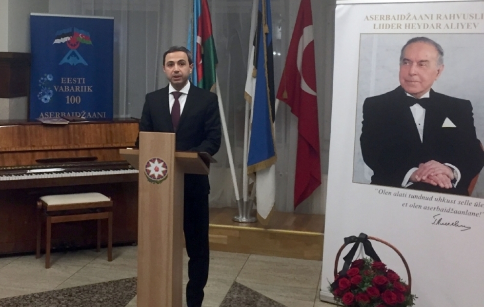 Estoniyada Ulu Öndərin Vətən qarşısındakı misilsiz xidmətlərindən danışılıb
