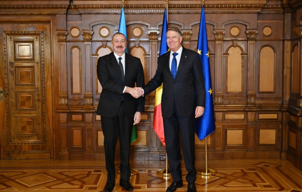 Azərbaycan Prezidenti İlham Əliyevin Rumıniya Prezidenti Klaus Yohannis ilə görüşü olub