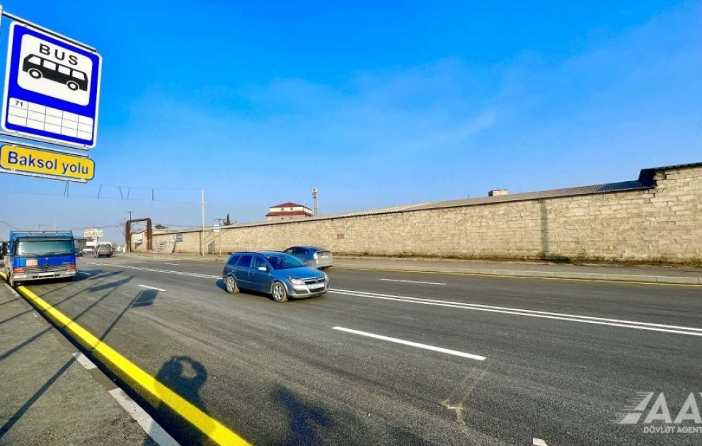 “Baksol yolu”nun əsaslı təmiri yekunlaşıb