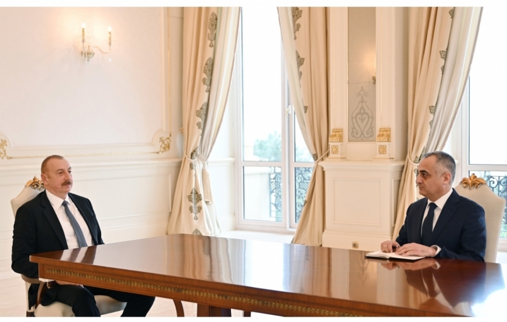 Prezident İlham Əliyev Naxçıvan Muxtar Respublikasında Azərbaycan Prezidentinin səlahiyyətli nümayəndəsini qəbul edib