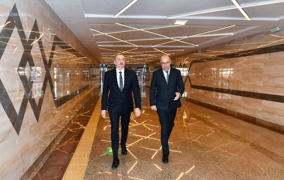 President Ilham Aliyev attended opening of “Khojasan” station and electric depot of Baku Metro