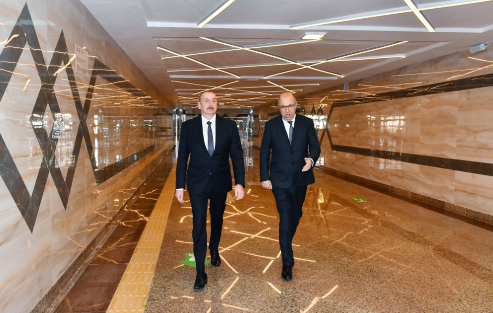 Präsident Ilham Aliyev weiht elektrisches Depot “Khojasen“ und gleichnamige Bahnstation von Metro Baku ein