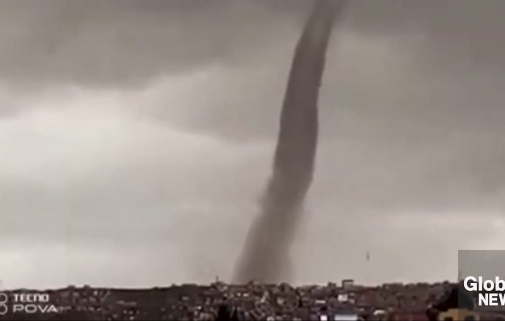 Boliviyada nəhəng tornado insanları qorxuya saldı
