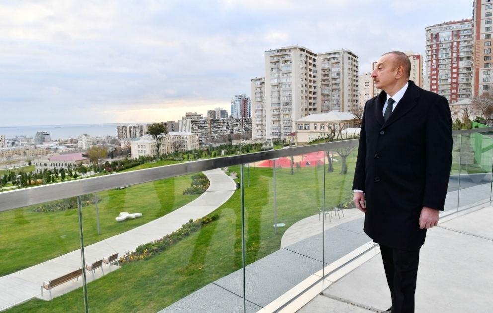 President Ilham Aliyev attended opening of second part of Central Park in Baku