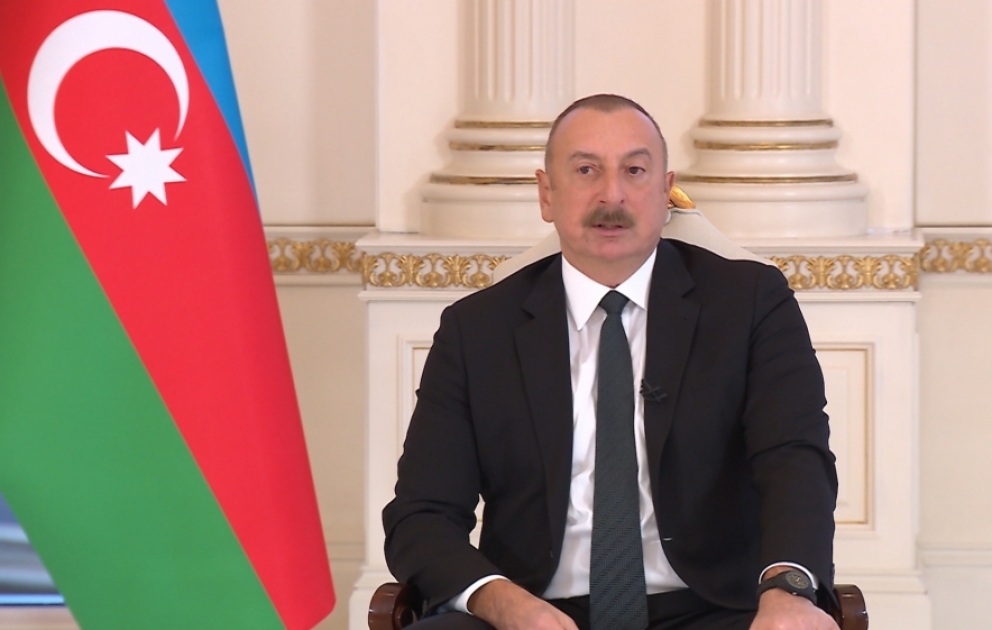 Azərbaycan Prezidenti İlham Əliyev yerli televiziya kanallarına müsahibə verib