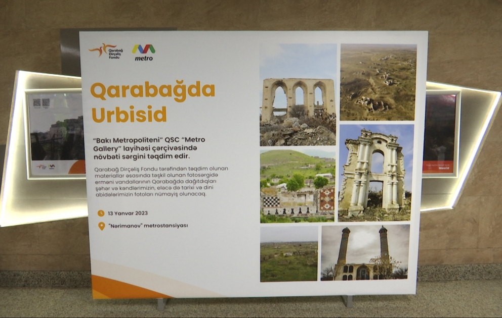 “Qarabağda Urbisid” fotosərgisi bu dəfə Bakı metropoliteninin stansiyasında
