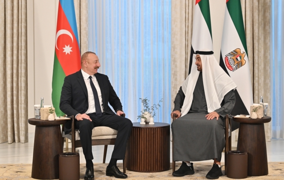 President Ilham Aliyev met with President of United Arab Emirates Sheikh Mohamed bin Zayed Al Nahyan