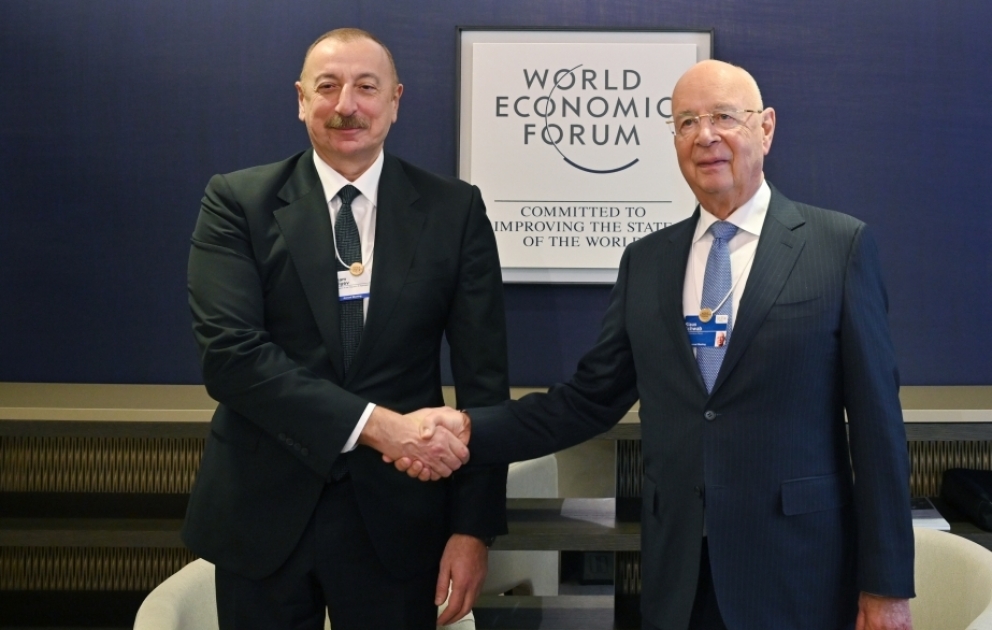 Davos : le président azerbaïdjanais rencontre le président du Forum économique mondial