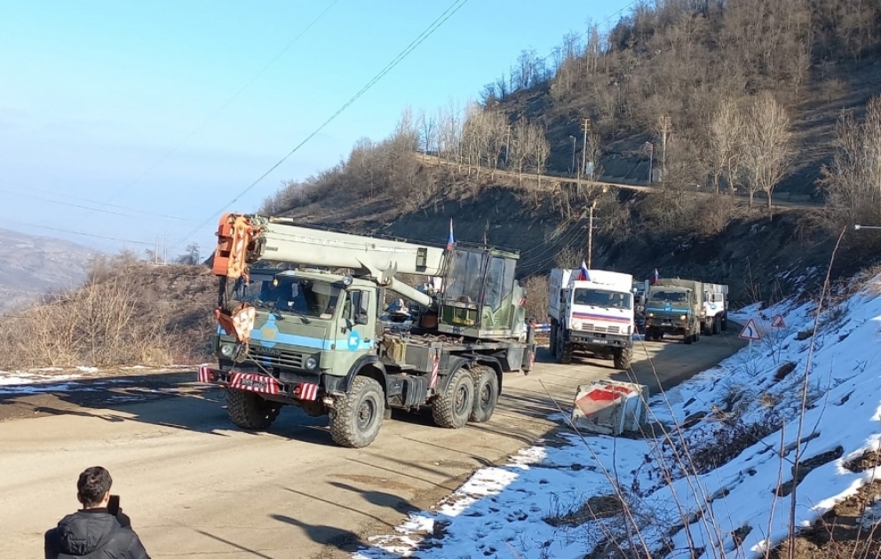 Rusiya sülhməramlılarının avtomobil karvanı aksiya ərazisindən sərbəst keçib