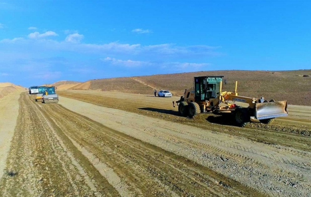Ağdam-Füzuli avtomobil yolunun inşası sürətlə davam etdirilir