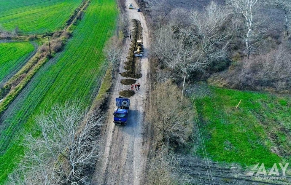 Şabran rayonunda Təzəkənd yolu yenidən qurulur