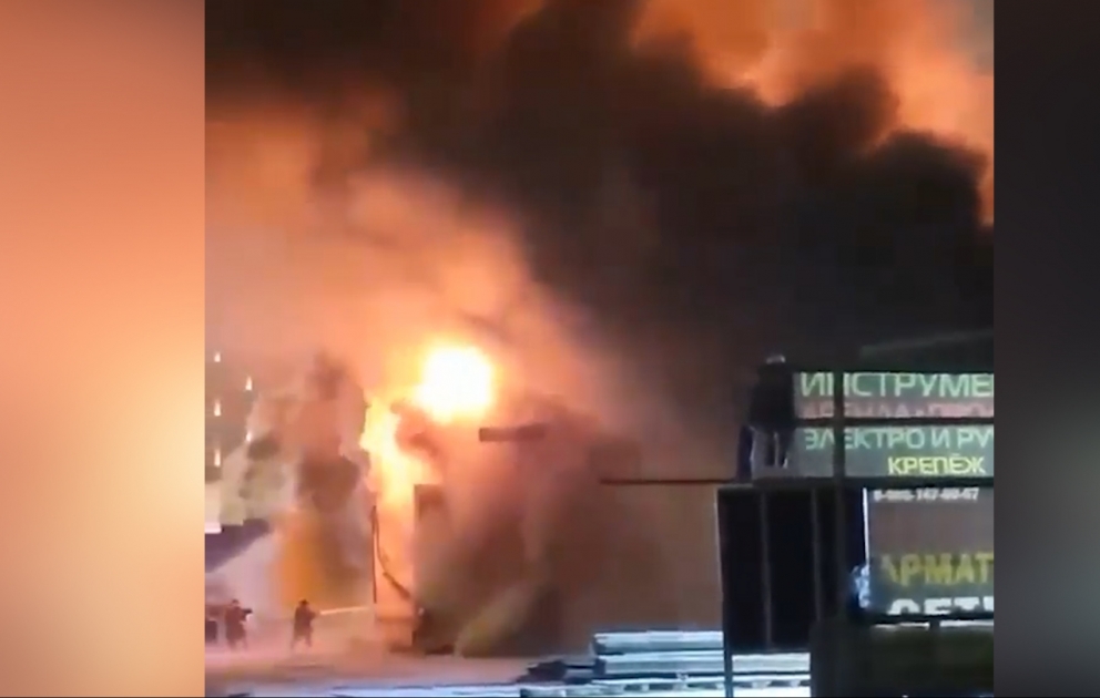 Moskva yaxınlığında bazarda yanğın baş verib