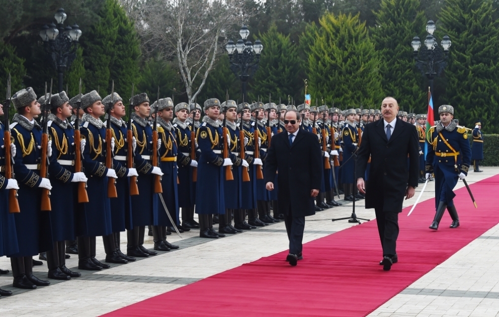 Misir Prezidenti Əbdülfəttah Əs-Sisinin rəsmi qarşılanma mərasimi olub