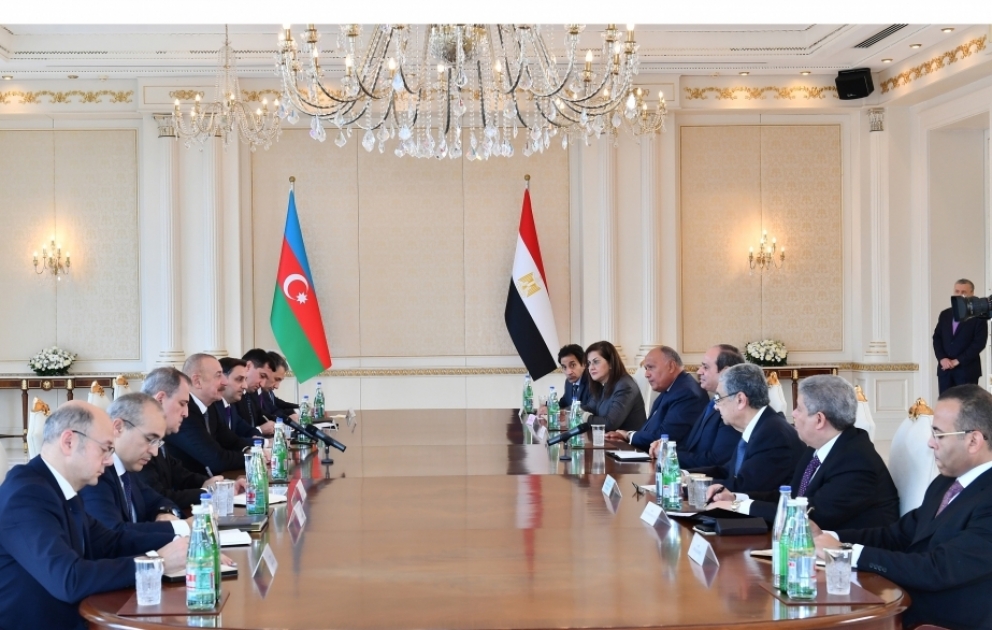 Presidents of Azerbaijan and Egypt held expanded meeting