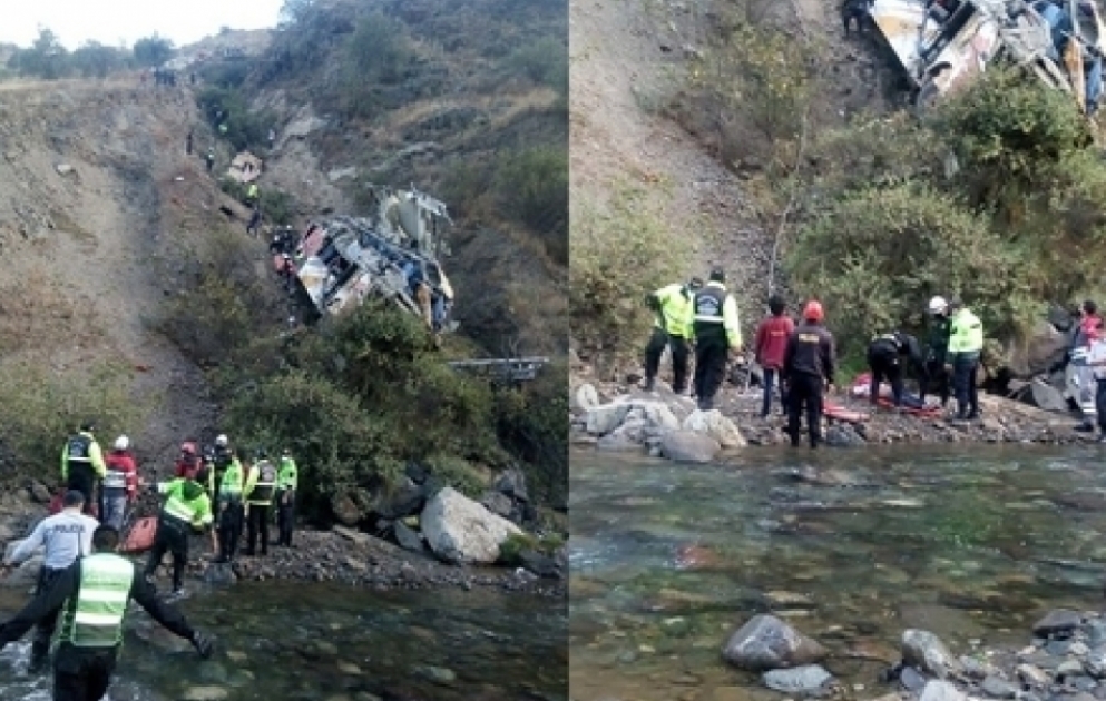 Peruda avtobus uçurumdan aşıb, 25 sərnişin həlak olub