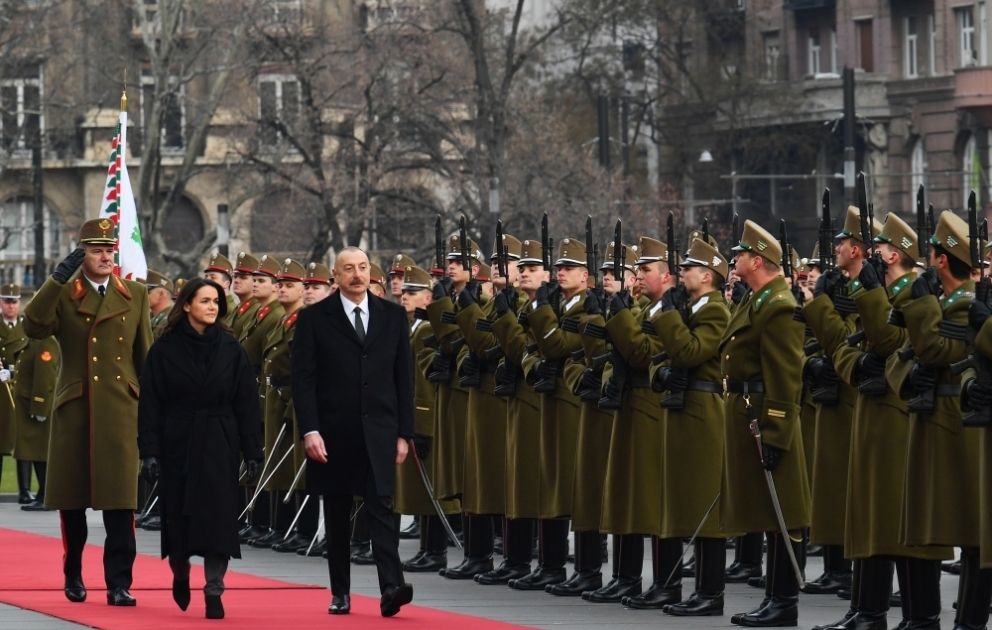 Official welcome ceremony was held for President Ilham Aliyev in Budapest