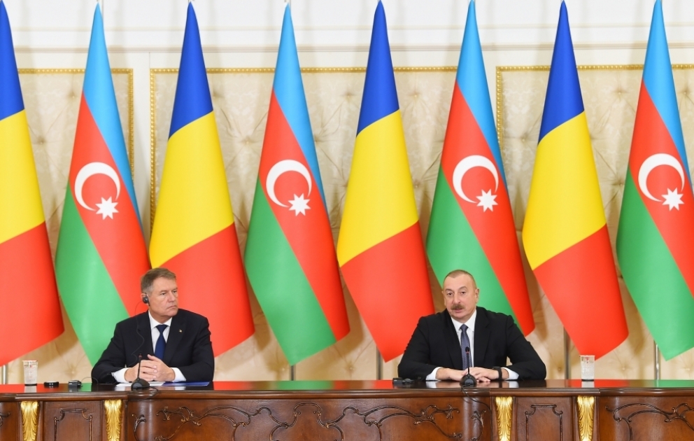 Presidents of Azerbaijan and Romania made press statements