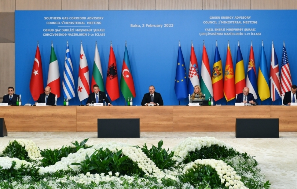 9th Southern Gas Corridor Advisory Council Ministerial Meeting and 1st Green Energy Advisory Council Ministerial Meeting kicked off in Baku 
President Ilham Aliyev attended the opening ceremony