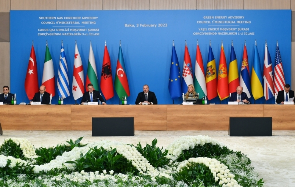 9. Ministertreffen im Rahmen des Beirats für Südlichen Gaskorridor und 1. Ministertreffen im Rahmen des Beirats für Grüne Energie in Baku 
Präsident Ilham Aliyev nimmt an der Veranstaltung teil