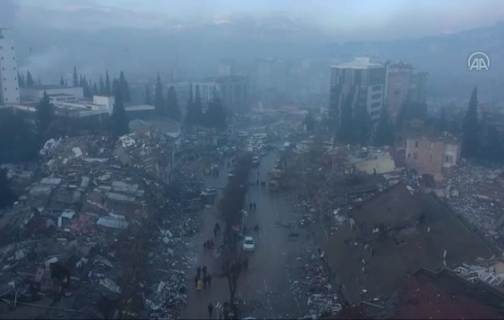 Zəlzələdən ən çox zərər çəkən Kahramanmaraş şəhəri - Dron görüntüləri