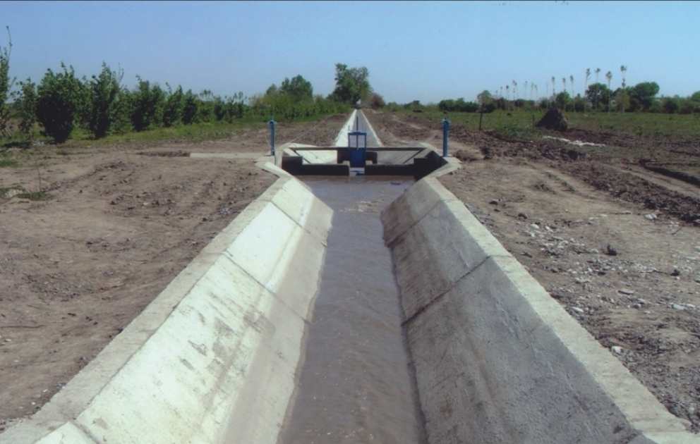Balakəndə selə qarşı mübarizə tədbirləri görülür, suvarma kanalına beton üzlük çəkilir