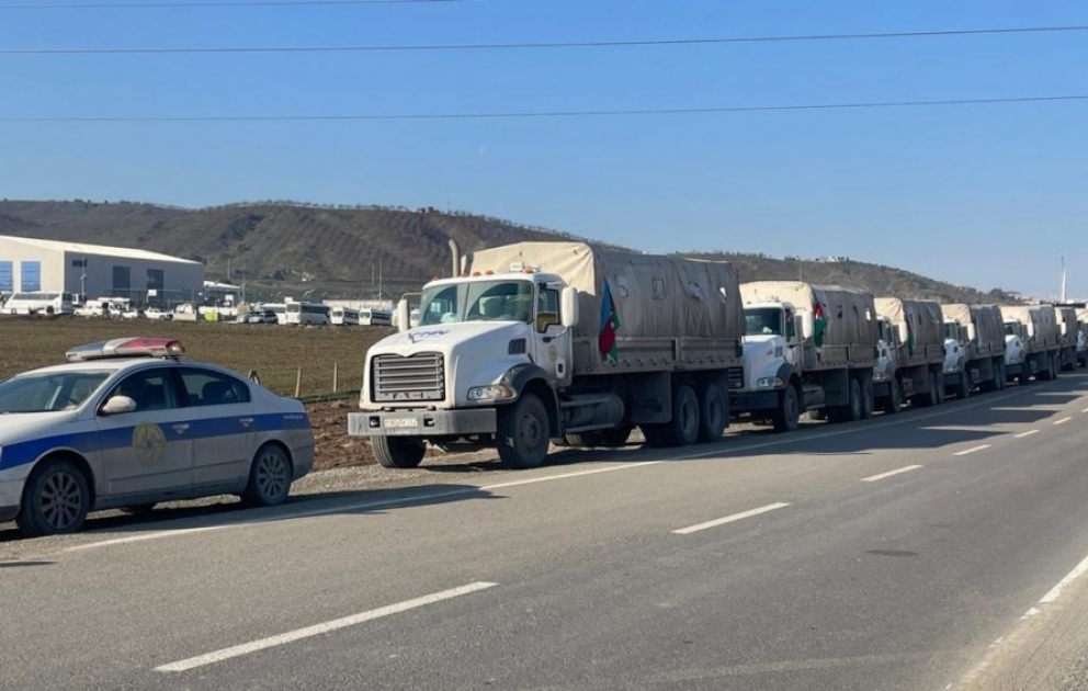FHN-in növbəti humanitar yardımından ibarət avtomobil karvanı Türkiyəyə çatıb