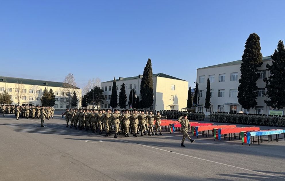 Azərbaycan Ordusunda andiçmə mərasimləri keçirilib