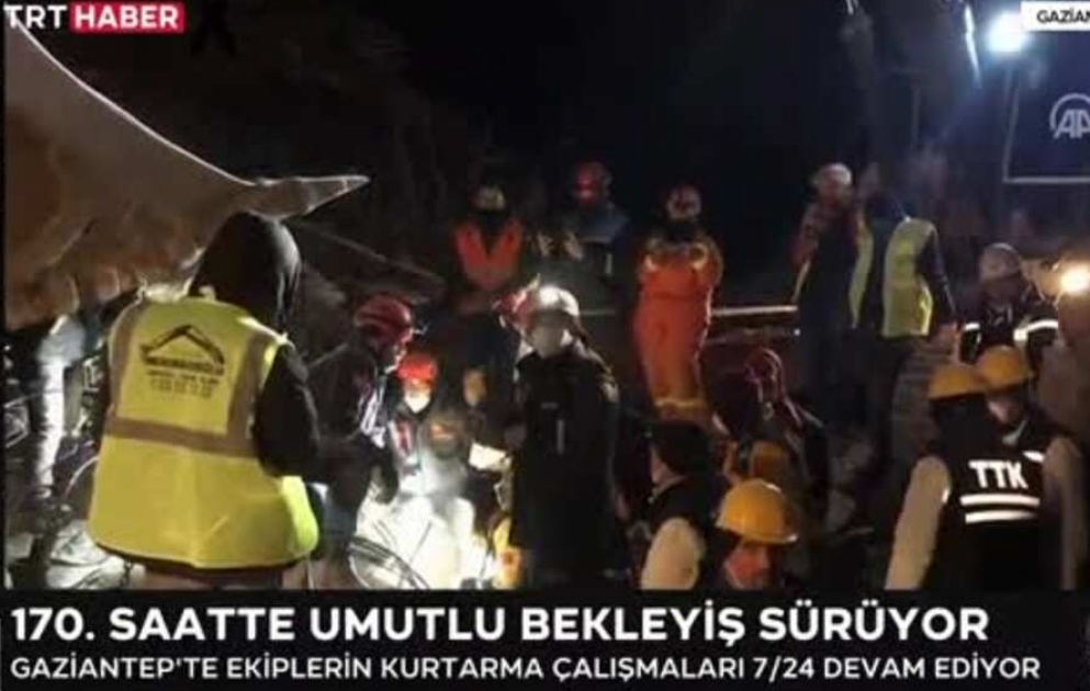 Qaziantepdə dağıntılar altından 40 yaşlı qadın 170 saat sonra xilas edildi
