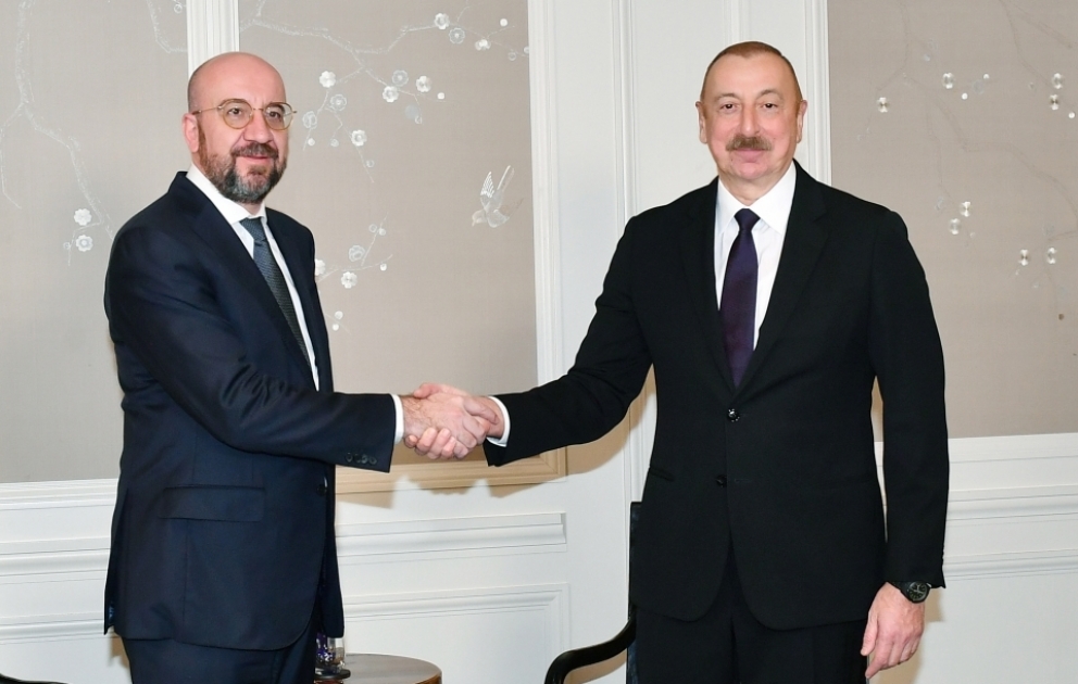 В Мюнхене состоялась встреча Президента Ильхама Алиева с президентом Совета Европейского Союза