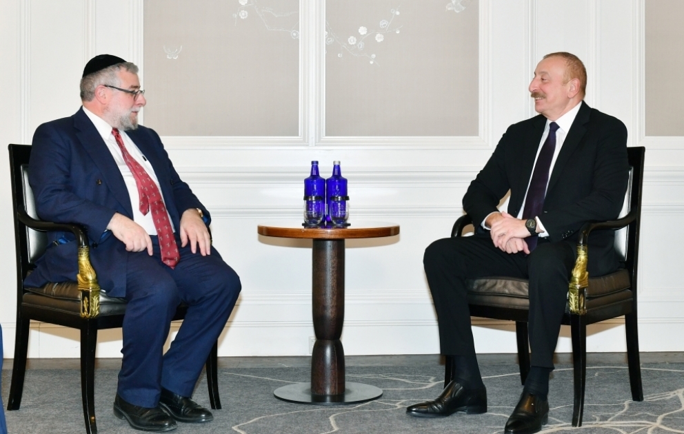 Munich : le président azerbaïdjanais rencontre le président de la Confédération des rabbins européens