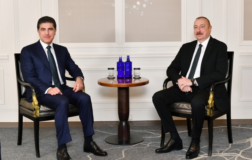 Prezident İlham Əliyevin Münxendə İraq Kürdüstan Regional Hökumətinin başçısı ilə görüşü olub YENİLƏNİB