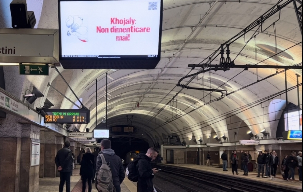 Roma metrosunda Xocalı ilə bağlı videoçarx yayımlanır