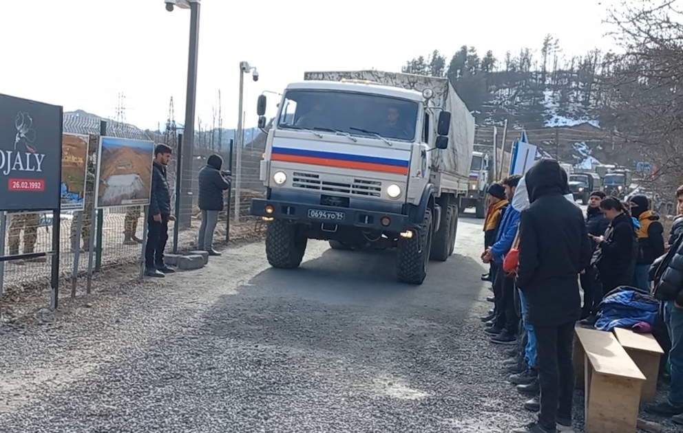 Sülhməramlıların növbəti avtomobil karvanı aksiya ərazisindən sərbəst keçib