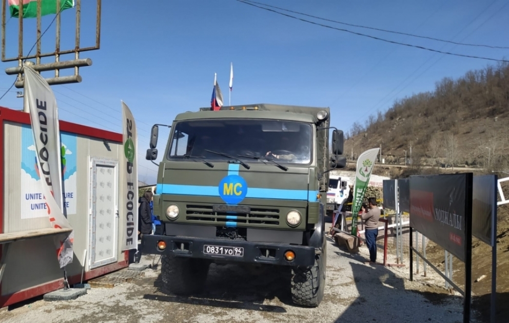 Rusiya sülhməramlılarına aid iki avtomobil karvanı aksiya ərazisindən sərbəst keçib