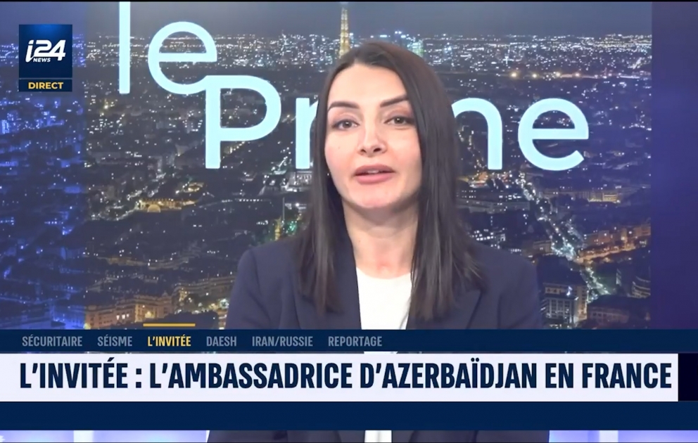 Leyla Abdullayeva Fransanın “İ24news” televiziya kanalına regiondakı reallıqlardan danışıb