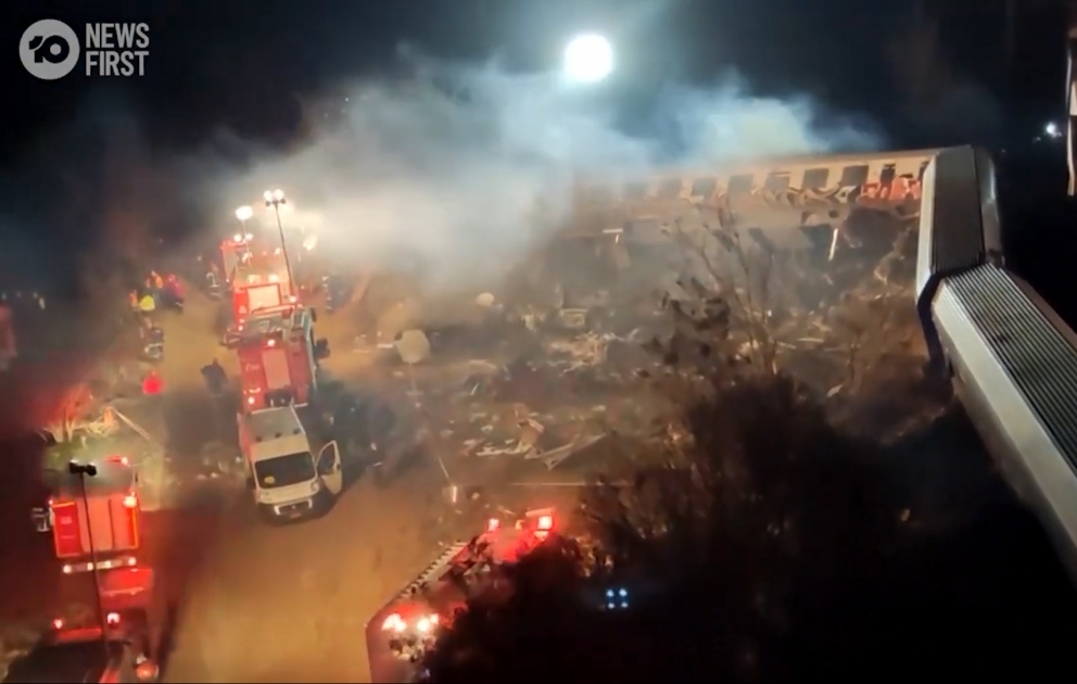 At least 32 dead in train collision in northern Greece