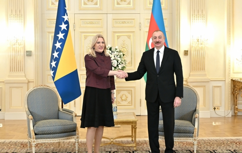 Präsident Ilham Aliyev trifft Vorsitzende des Staatspräsidiums von Bosnien und Herzegowina