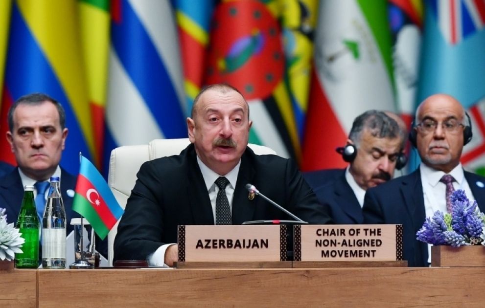 Prezident İlham Əliyev Azərbaycanın ədalətli mövqeyini dəstəklədiklərinə görə Qoşulmama Hərəkatına üzv ölkələrə təşəkkür edib