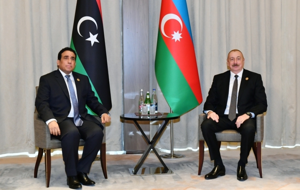 Le président Ilham Aliyev rencontre le chef du Conseil présidentiel libyen