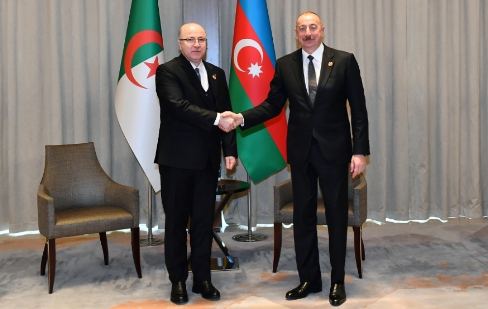 Azərbaycan Prezidenti İlham Əliyev Əlcəzairin Baş naziri ilə görüşüb