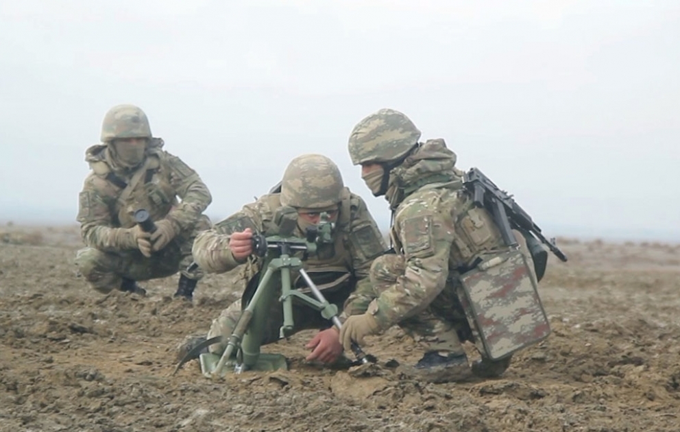 Combat training sessions of mortar units were held