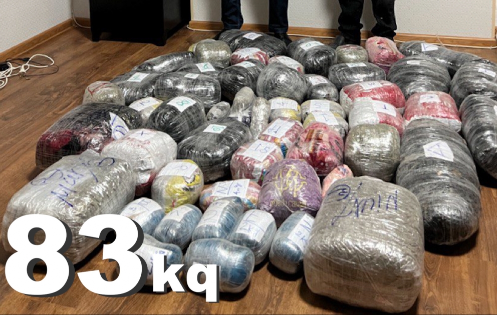 83 kiloqram narkotiki ölkəyə keçirmək istəyən dəstə üzvləri saxlanıldı