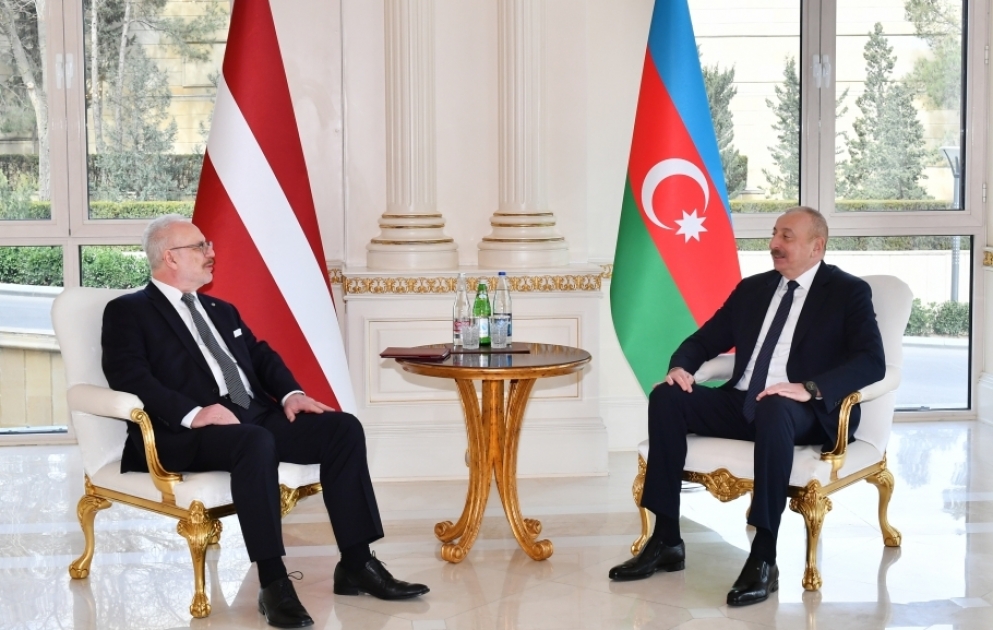 Presidents of Azerbaijan and Latvia held meeting in limited format